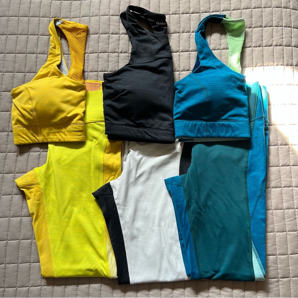 x3 Outdoor Voices TechSweat Zoom Sets
